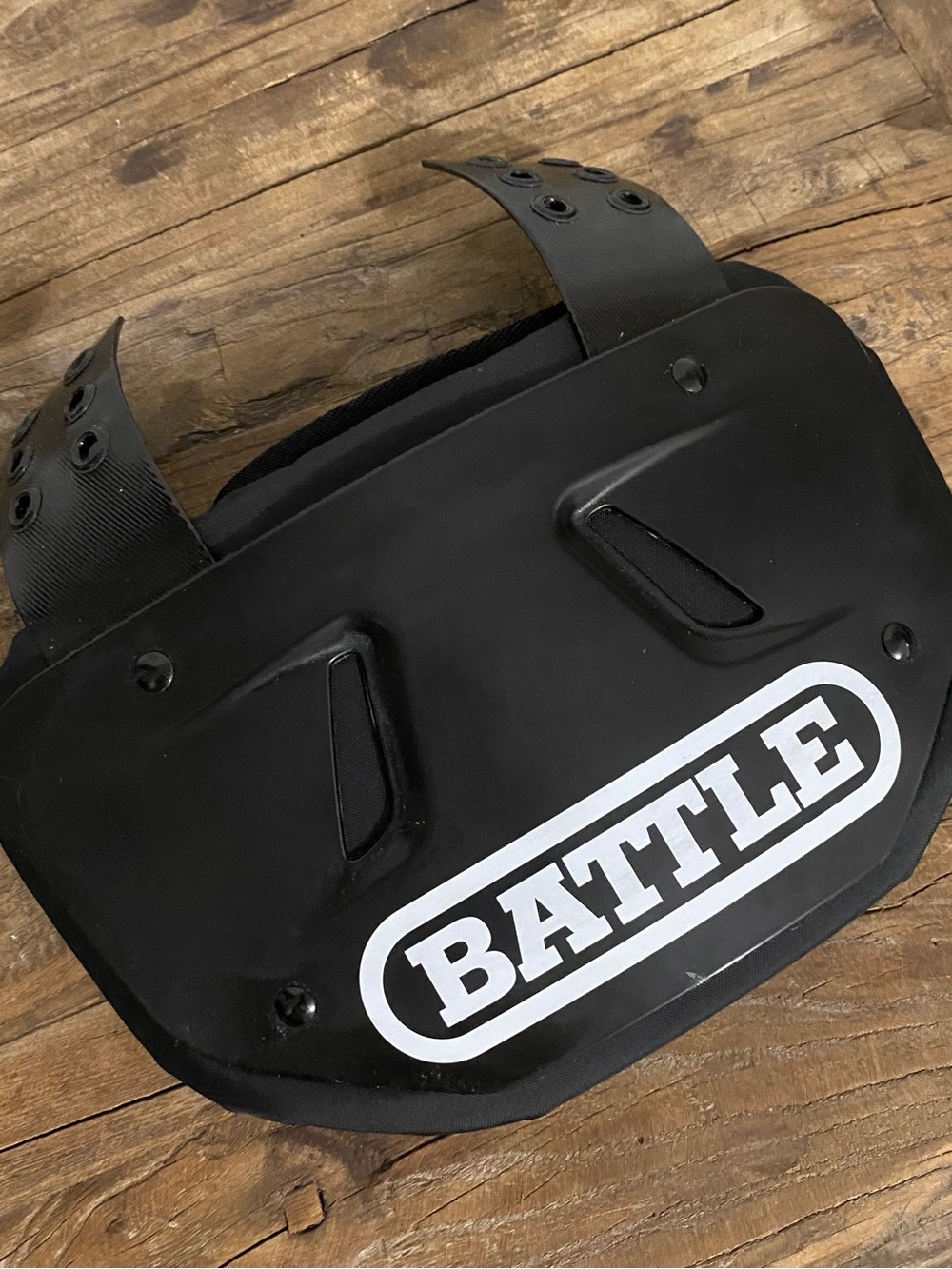 Battle Sports Protective Football Back Plate -Black/White